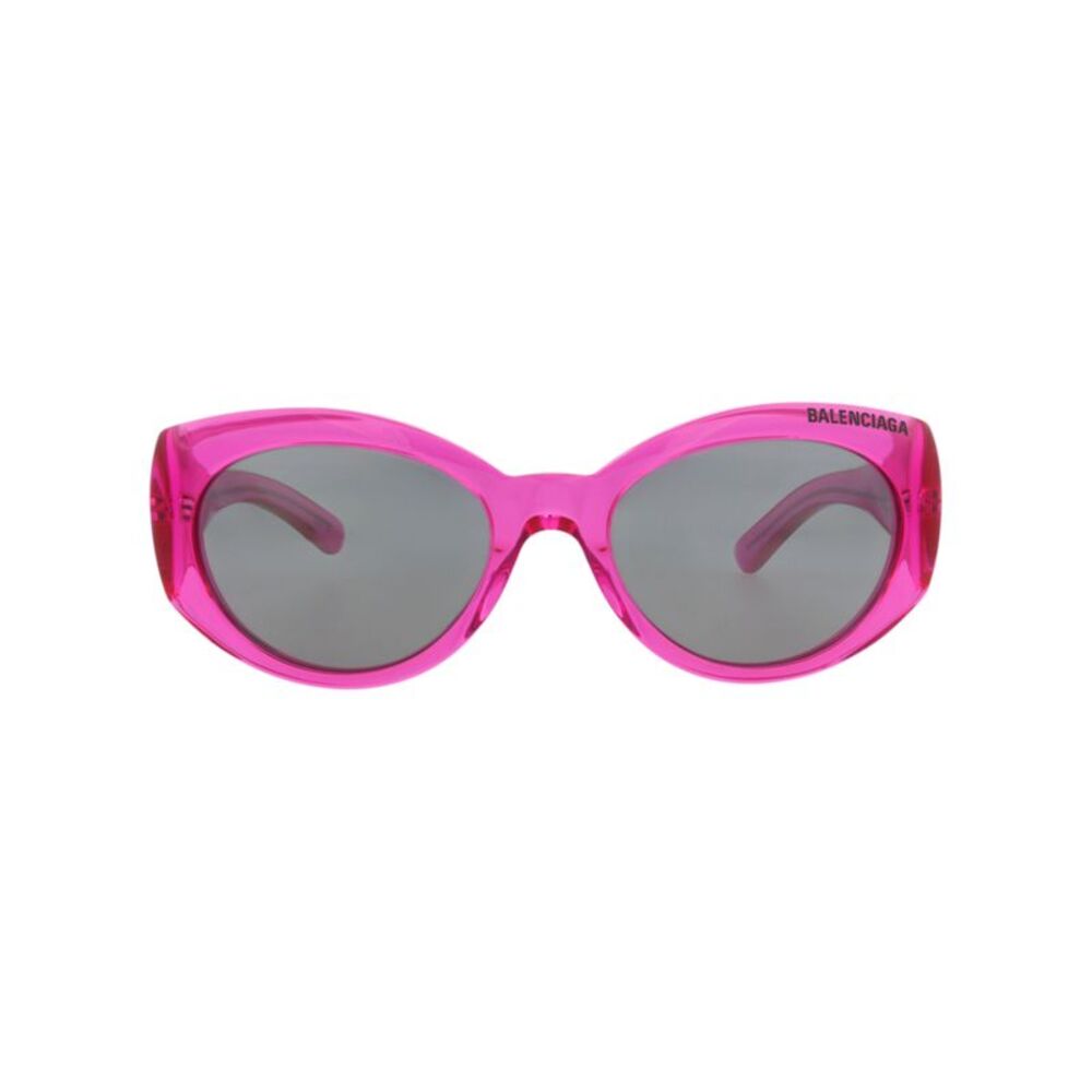 Balenciaga Round-Frame Recycled Acetate Sunglasses Pink Womens